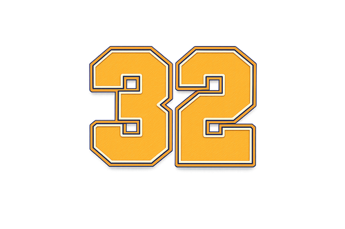 the "number 32" tee