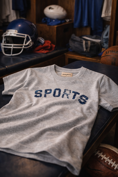 the "sports" tee