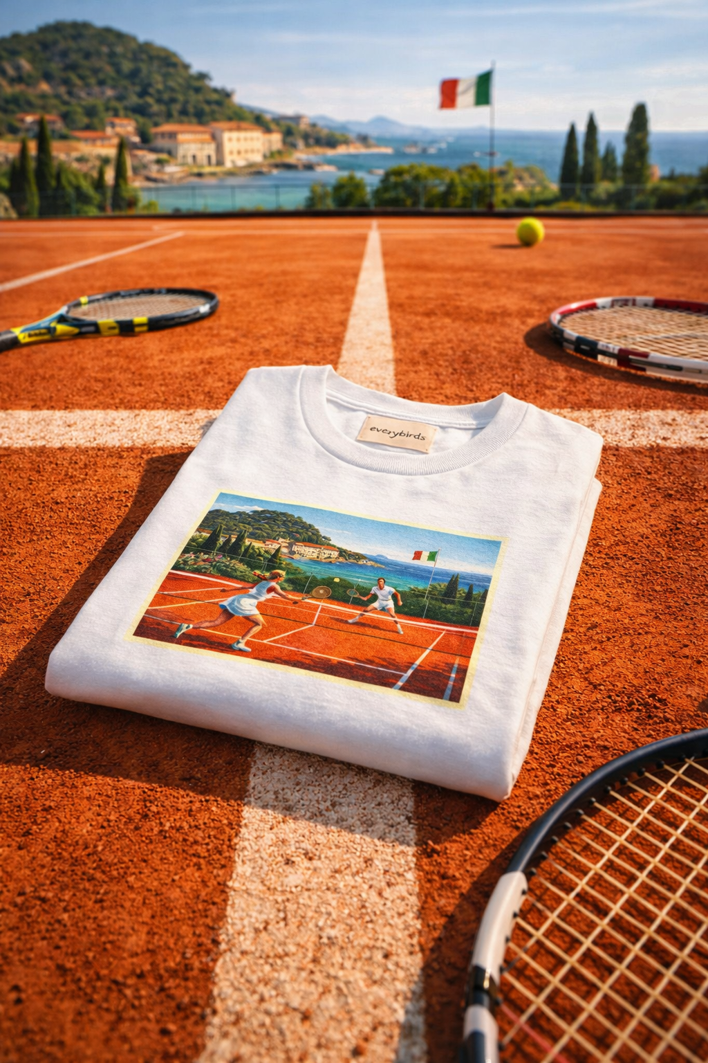 the "tennis in italie" tee