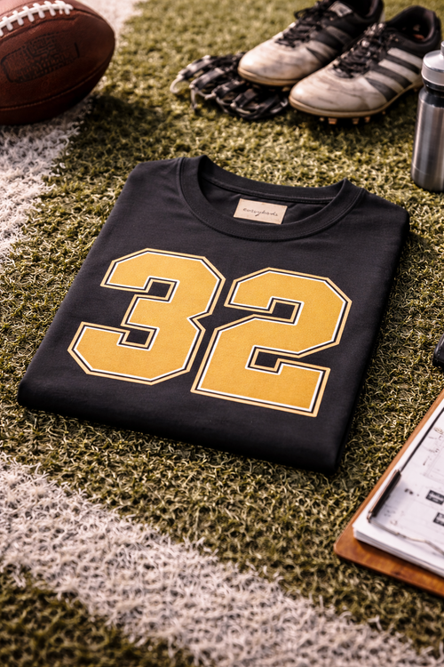 the "number 32" tee