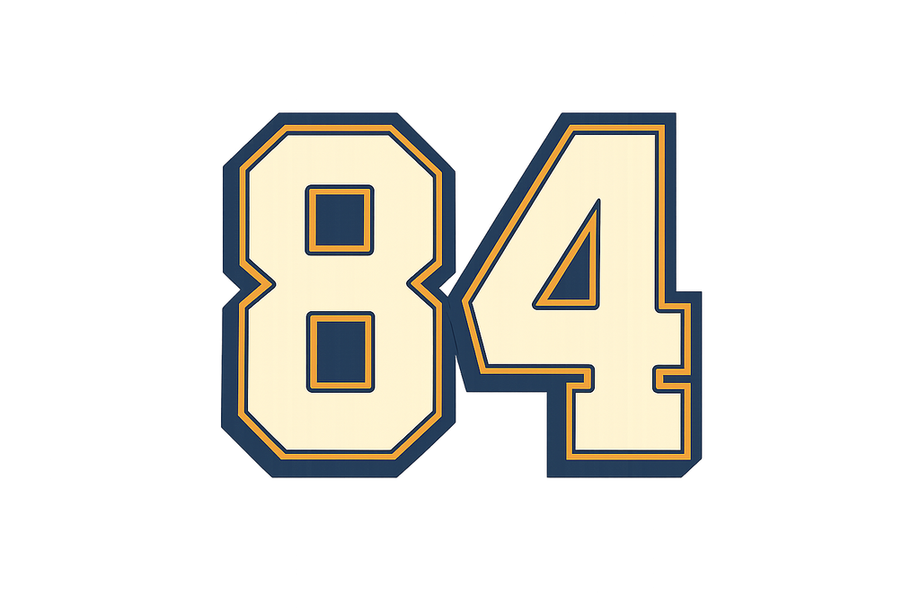 the "number 84" tee