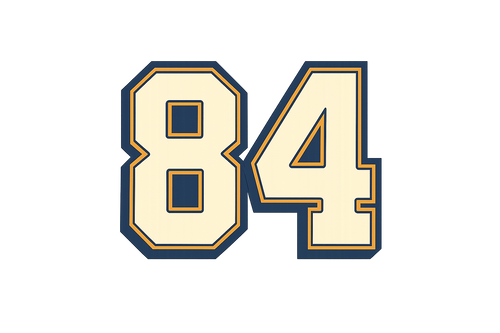 the "number 84" tee