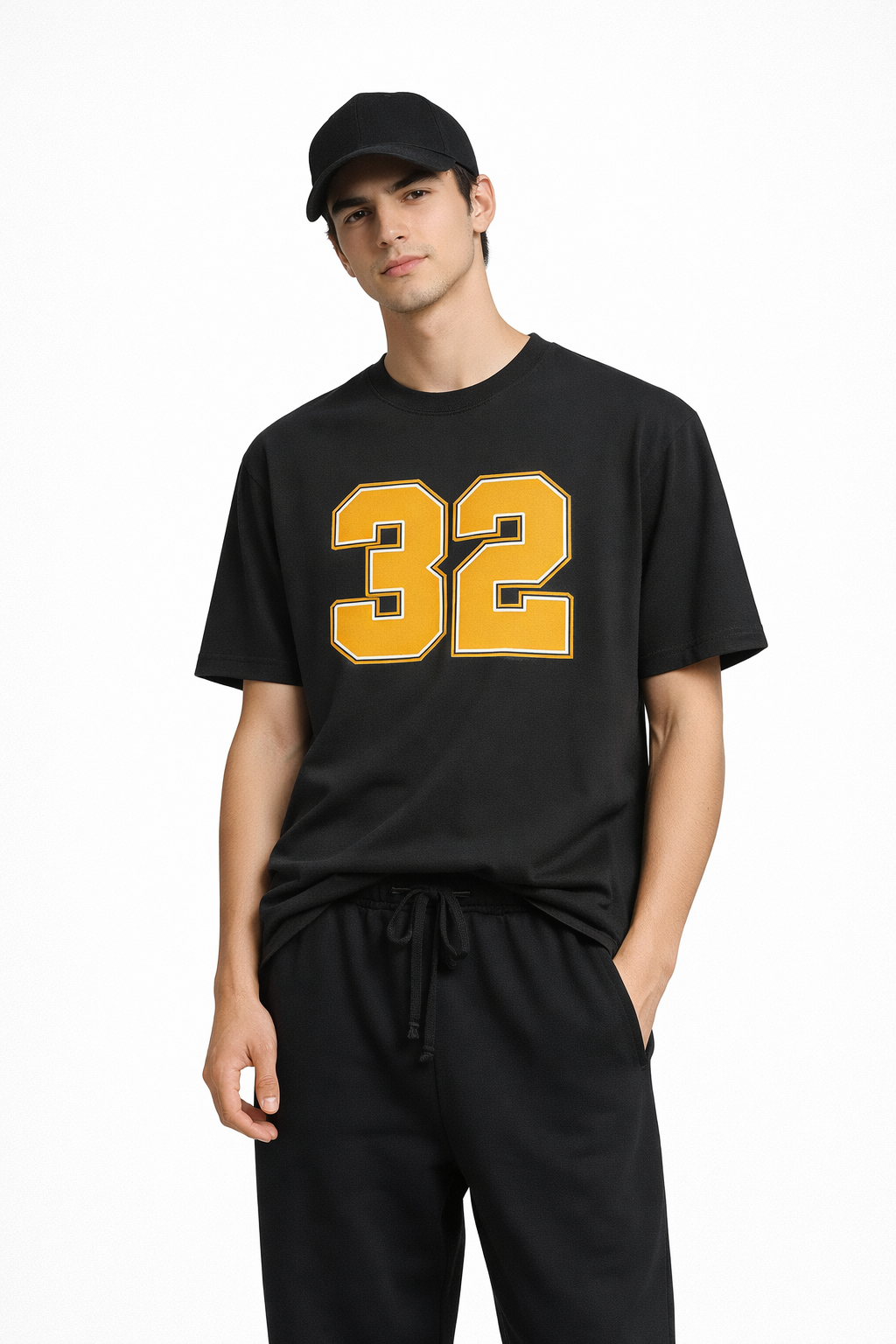 the "number 32" tee